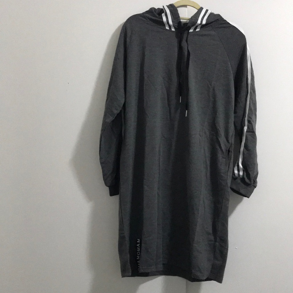 Hoodie Dress w/ Stripe Detail